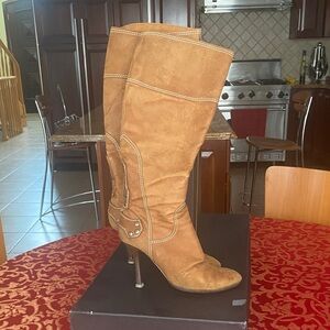 DSQUARED Tan Heeled suede Boots